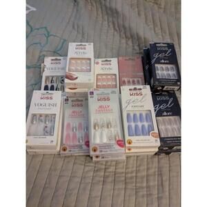 20 Sets Of  press on nails SIZE Small- Bulk Lot Kiss Gel Jelly Allure Impress